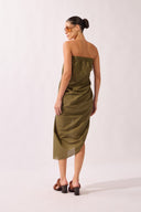 Vestido Midi Assimétrico Bold Noir