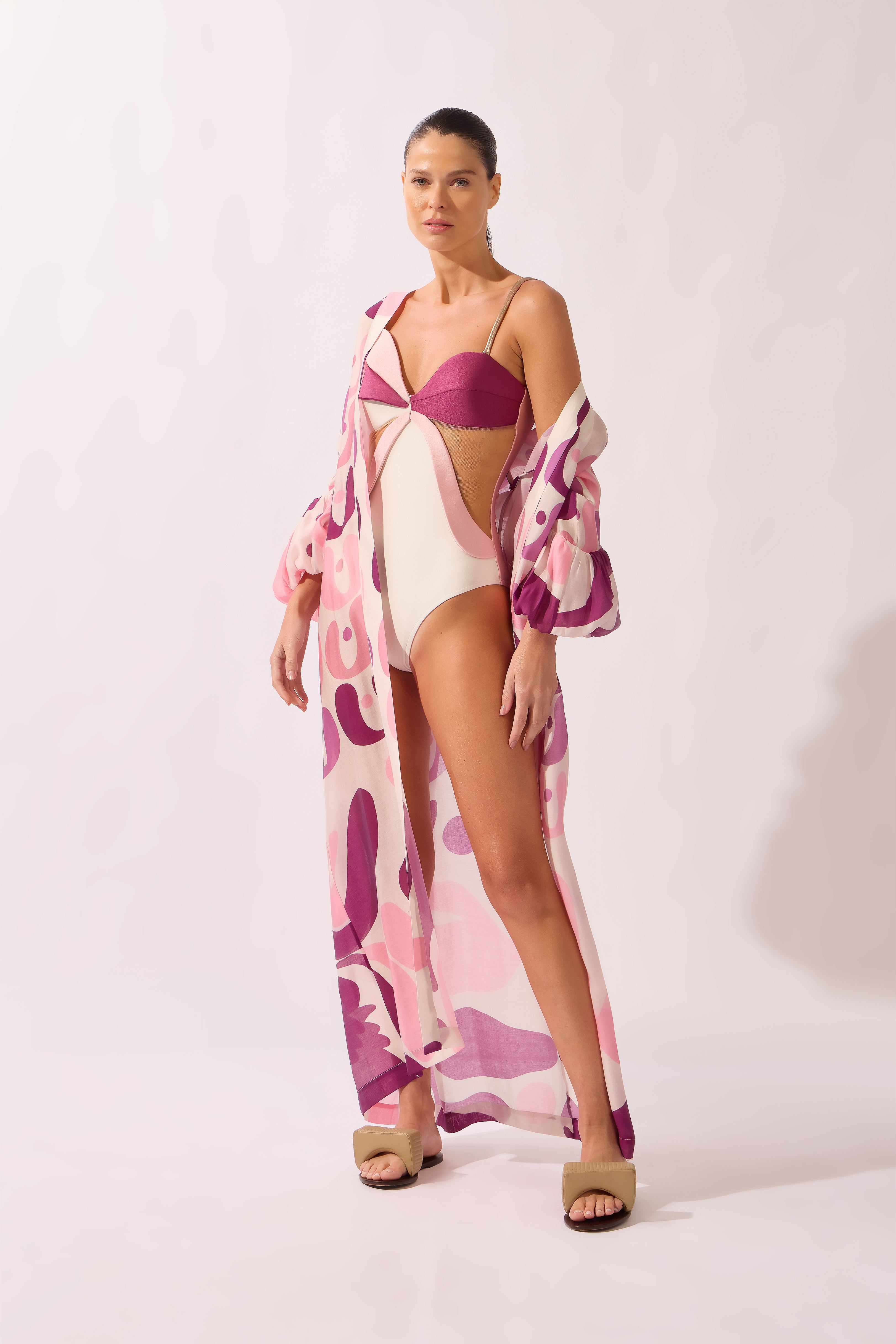 Robe Maxi Manga Bold Floral