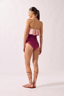 Maillot Frente Única Babados Lisos
