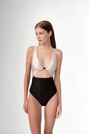 Maillot Bicolor Detalhe Vazado