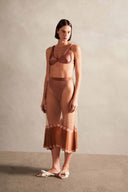 Saia Midi Transparente Spray Of Flower