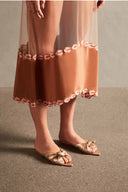 Saia Midi Transparente Spray Of Flower