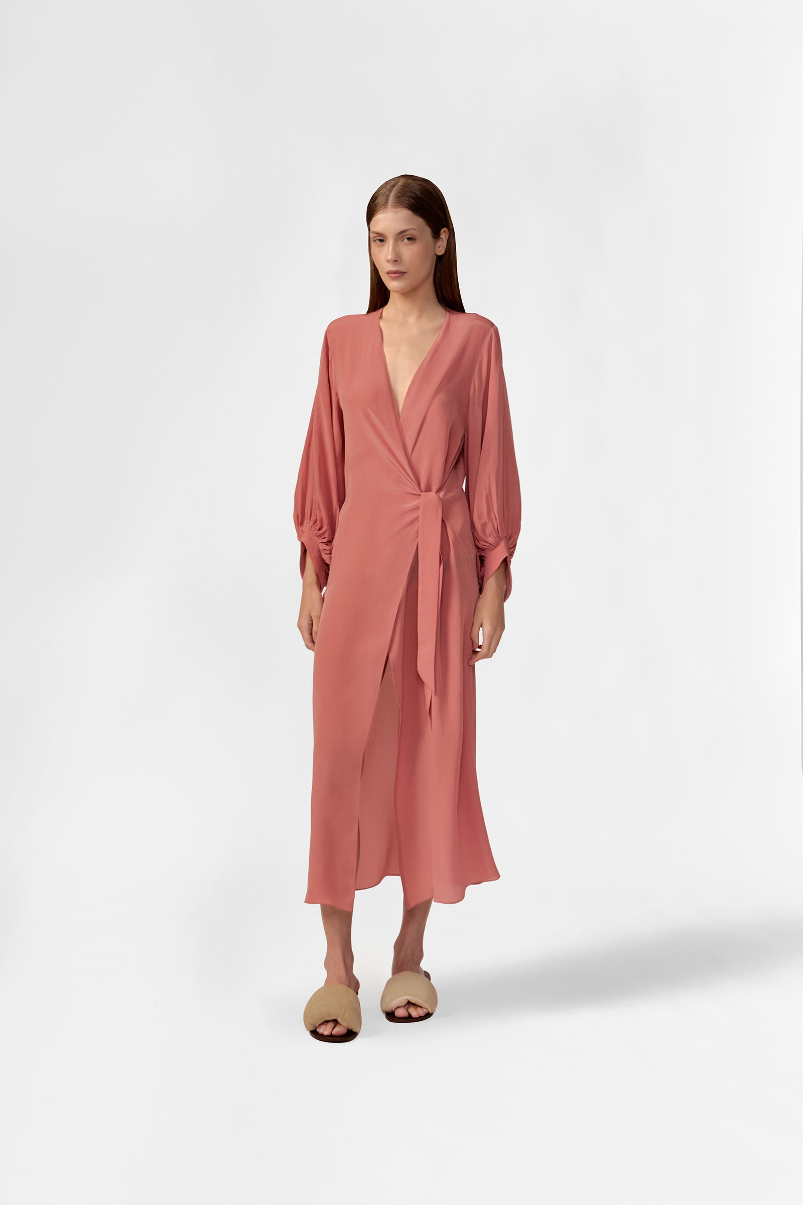 Robe Longo Manga Bufante Baleares Liso