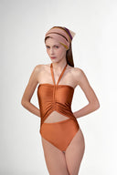 Maillot Franzido Alças Lisos