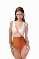 Maillot Bicolor Detalhe Vazado