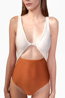 Maillot Bicolor Detalhe Vazado