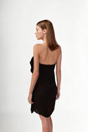 Vestido Curto Tomara que Caia Com Fenda Mix Pois