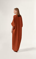 Kaftan Longo Decote V Bicolor Lisos