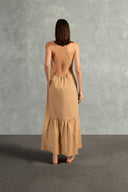 Vestido Longo com Babados Giardino Liso