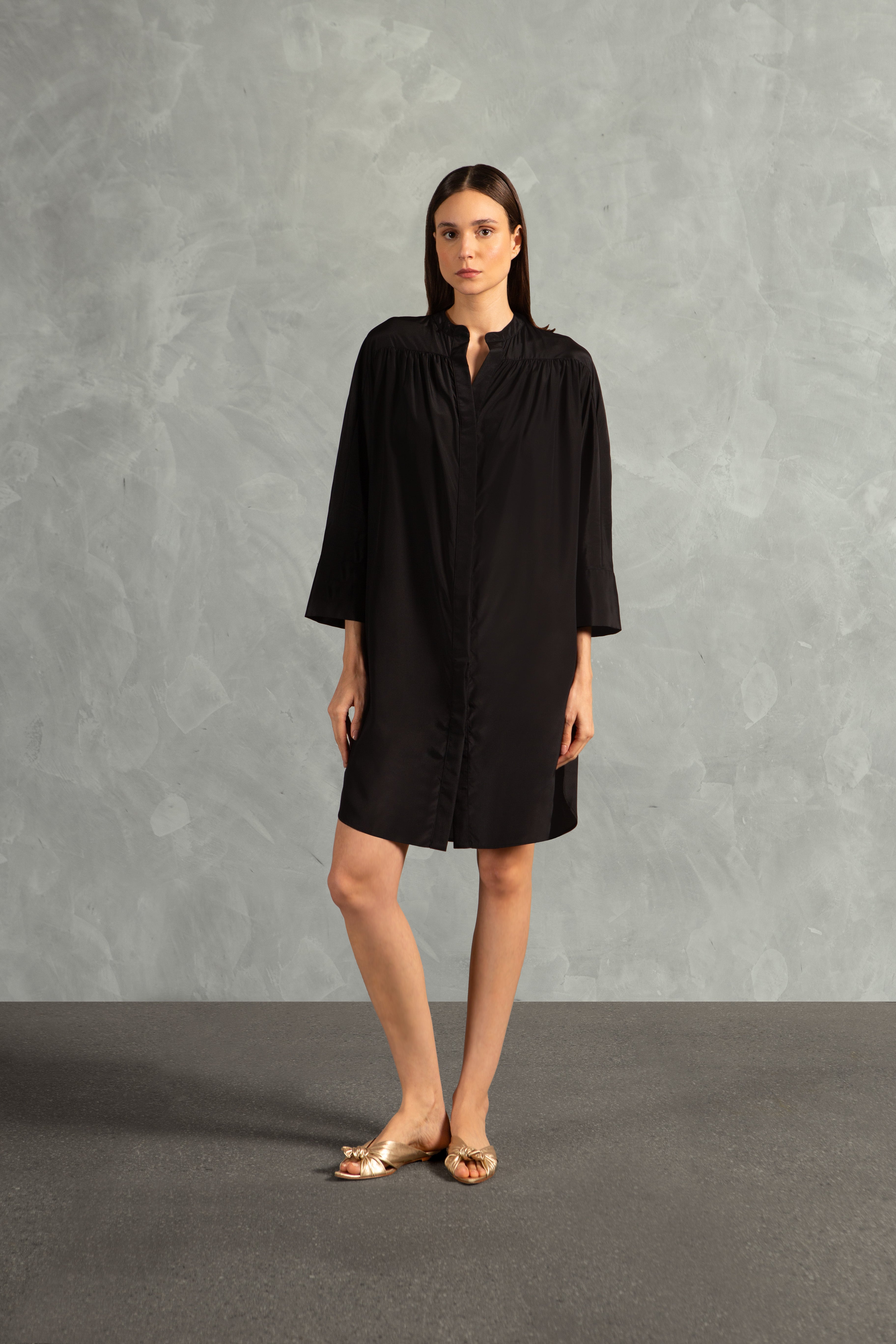 Chemise Manga Longa Ostras Liso