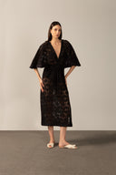 Vestido Longo Decote V Noir