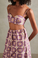 Conjunto Top Saia Exotic Coral