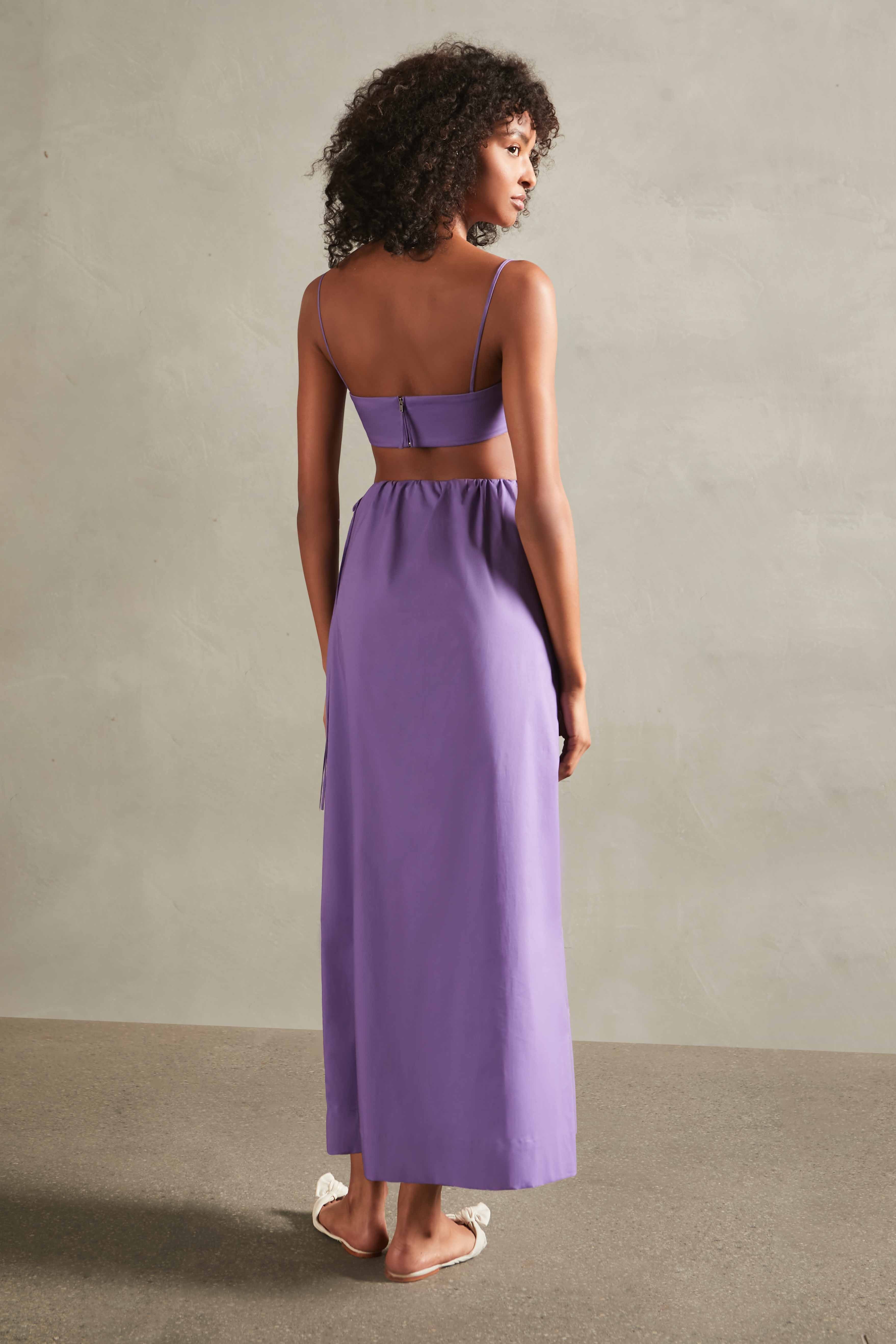 Conjunto Top Saia Liso Exotc Coral Liso