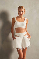 Shorts Barrado Detalhe Conchas