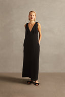 Vestido Longo Alças Com Laços Timeless