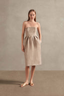 Vestido Midi Detalhe Balonê