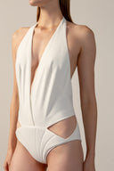 Maillot Decote V Detalhe Conchas Coquile De Mer