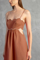 Vestido Longo Detalhe Ondas