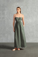 Vestido Longo Detalhe Ondas