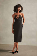 Vestido Midi Busto 3D Floral