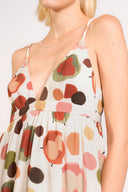 Vestido Longo Franzido Lina Pois