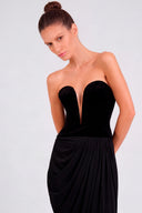 Vestido Midi Decote Velvet