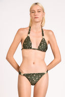 Biquini Cortina Longa Green Pois