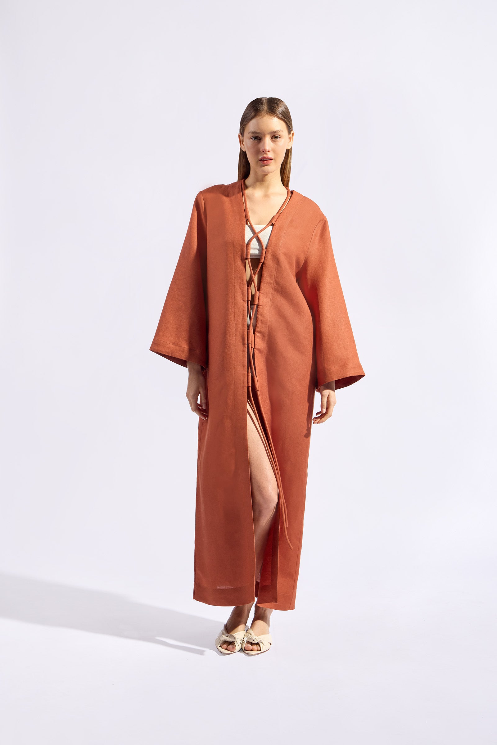 Túnica Longa Manga Longa Bicolor