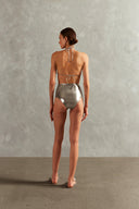 Biquini Hot Pants Pérolas Ostras