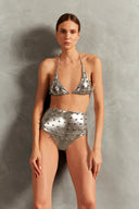 Biquini Hot Pants Pérolas Ostras