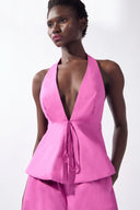 Blusa Peplum Frente Única Lisos