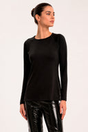 Blusa Manga Longa Neoprene Detalhe Zíper
