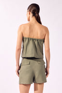 Blusa Tomara Que Caia Com Cinto Pois e Foliage Lisos