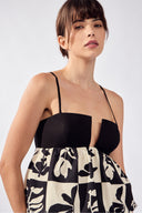 Blusa Alças Balonê Square Flora