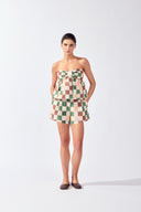 Blusa TQC e Shorts Pregas Mosaic