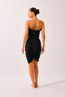 Vestido Midi Detalhe Lisos
