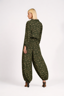 Camisa e Calça Cropped Decote V Green Pois