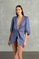 Camisa Longa De Amarrar Lisos