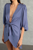 Camisa Longa De Amarrar Lisos