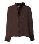 Camisa Manga Longa Organza Com Faixa Mobile