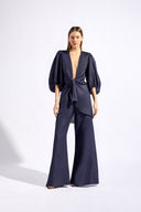 Calça e Camisa Longa De Amarrar Timeless Azul Marinho