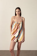 Conjunto Blusa e Shorts Listras Diagonais