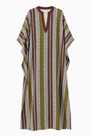 Kaftan Longo Decote V Backgammon Frame