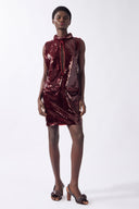 Vestido Curto Recorte Glass
