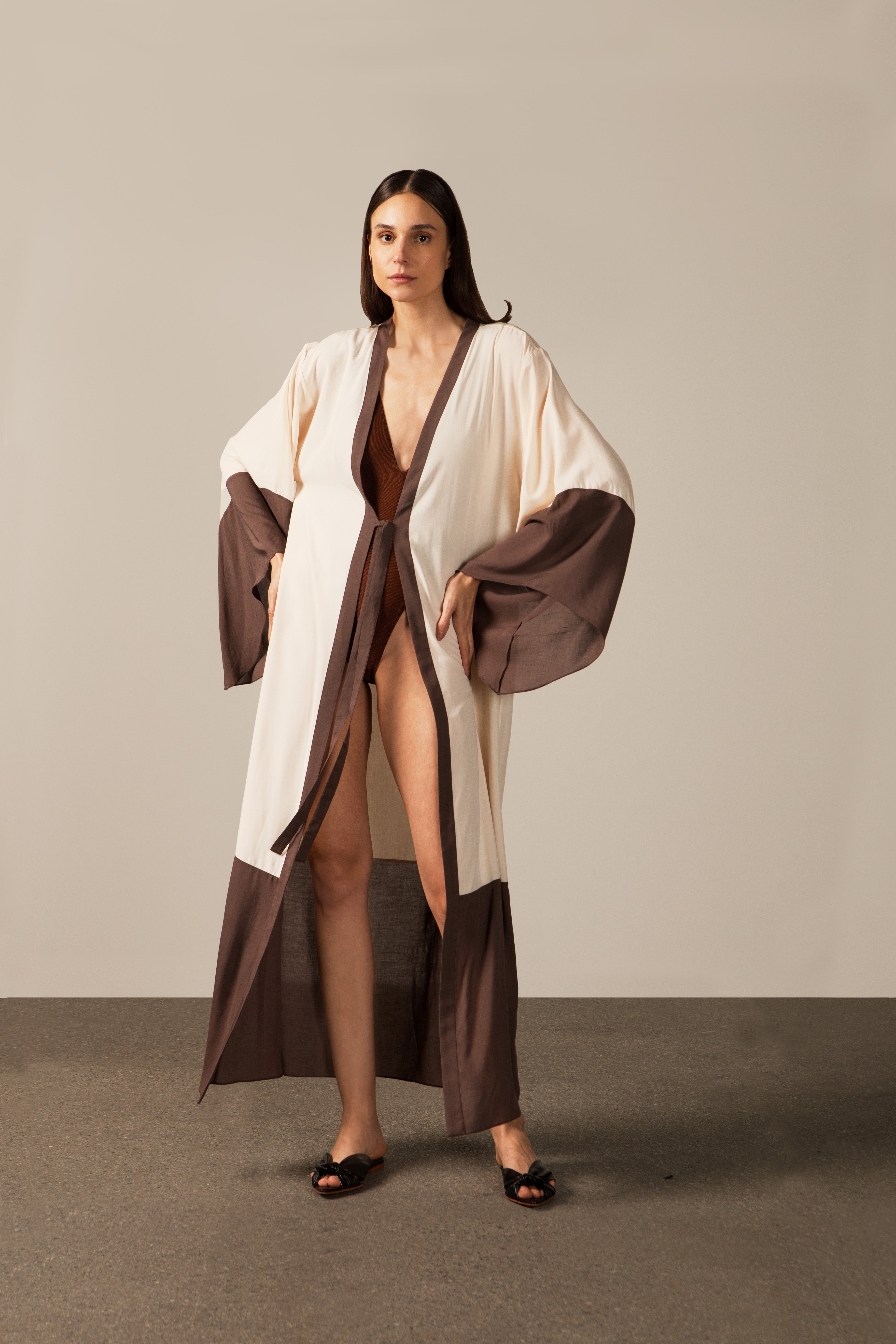 Robe Longo Barrado Geométricos