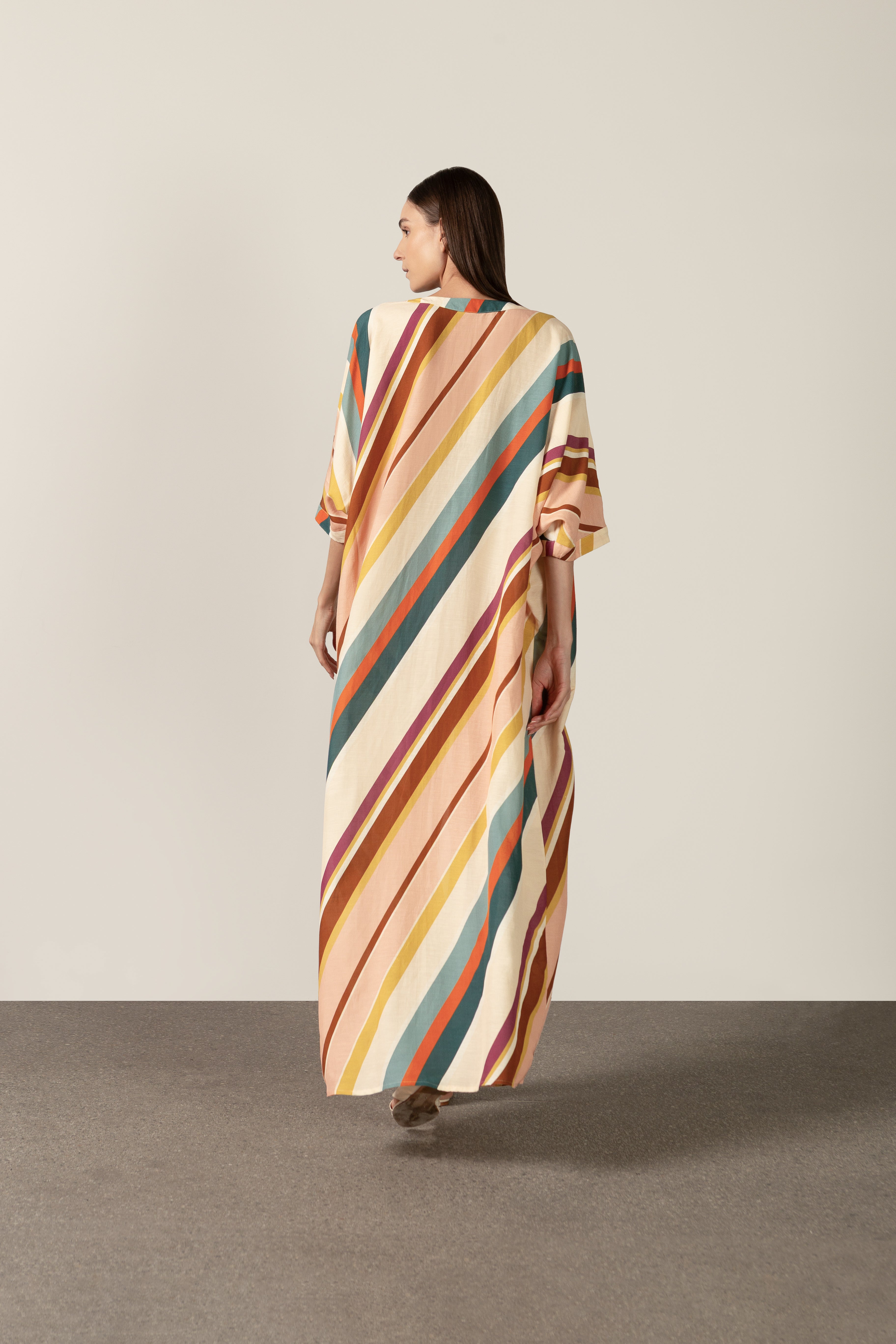 Robe Longo Listras Diagonais