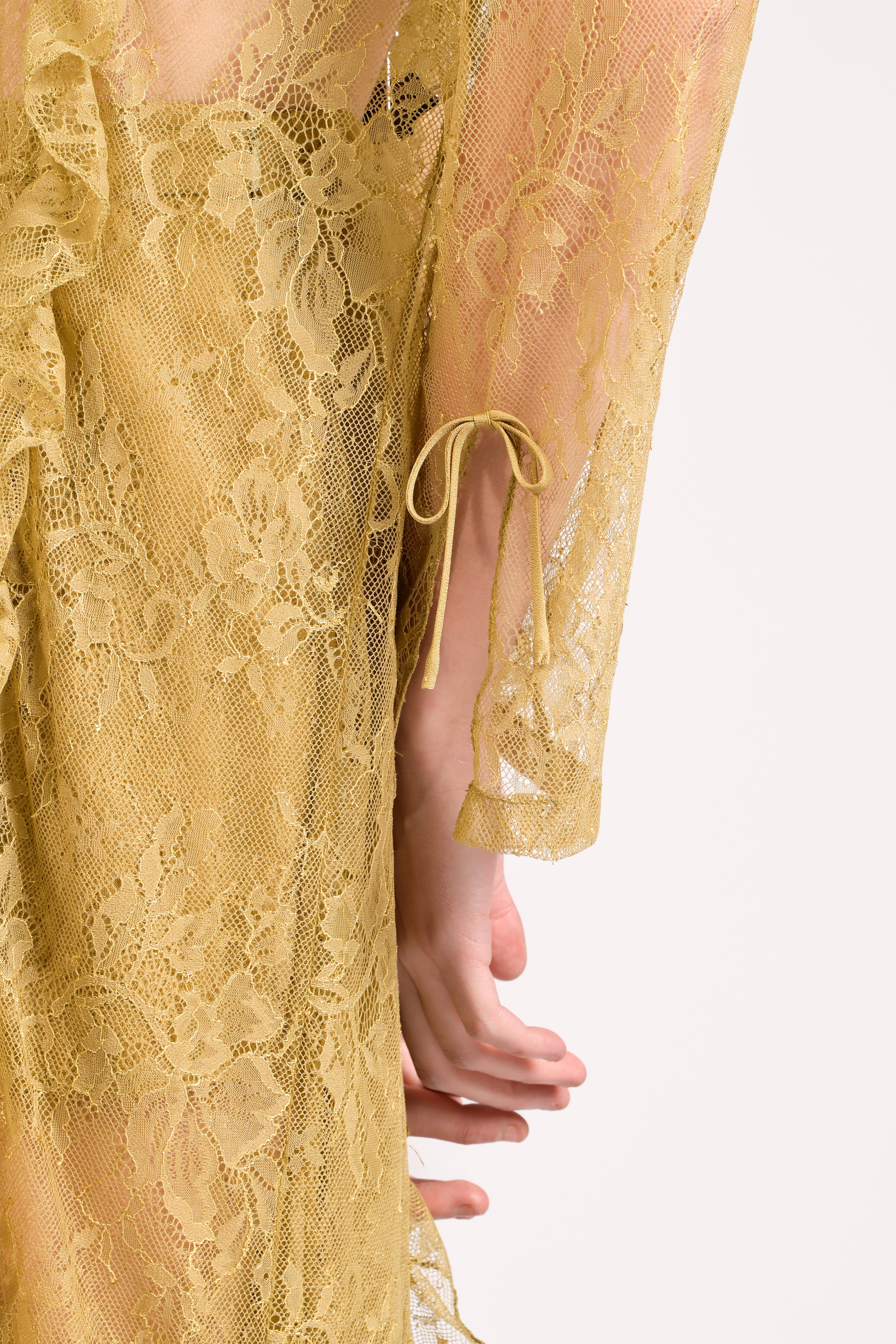 Robe Longo Babados Lina Pois Lisos