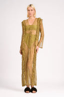 Robe Longo Babados Lina Pois Lisos