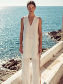 Vestido Curto Abertura Lateral Backgammon Lisos