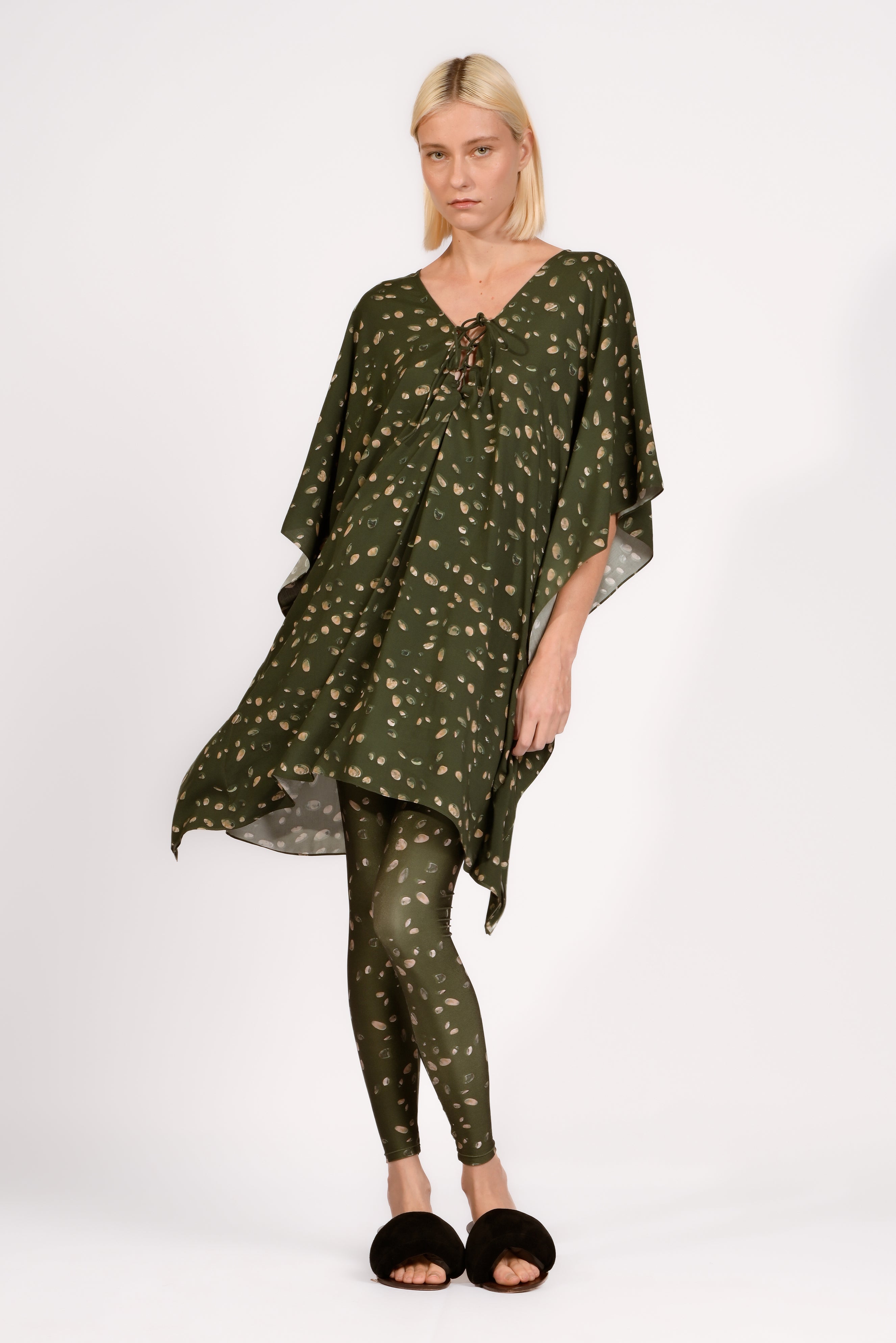 Kaftan Curto Green Pois